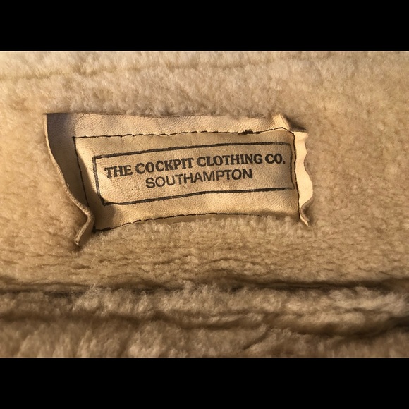 Cockpit USA Mens British R.A.F. Sheepskin Bomber Jacket - Picture 4 of 9